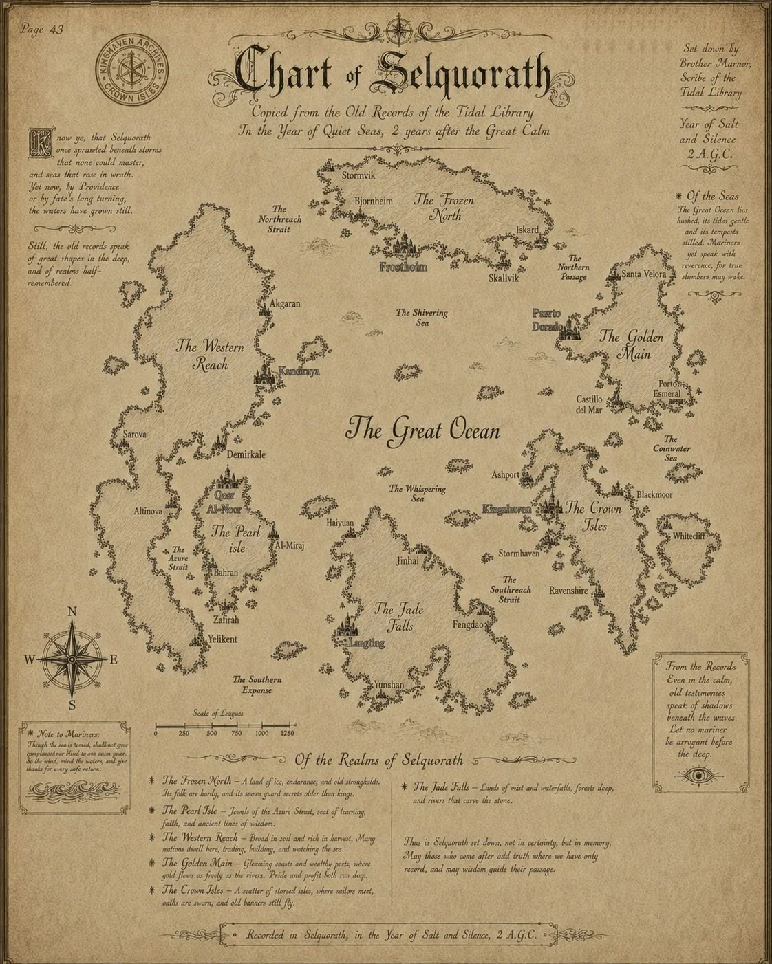 Folio 43: Chart of Selquorath