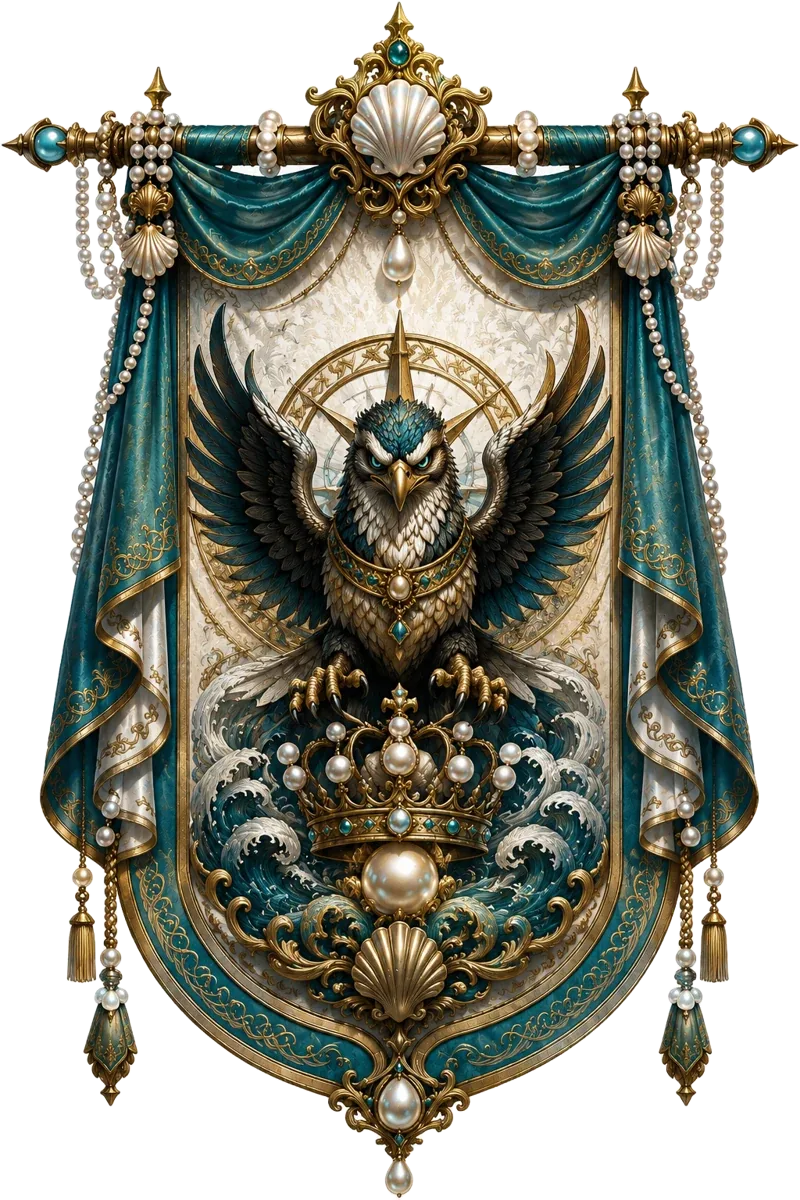 The Pearl Isle heraldic banner